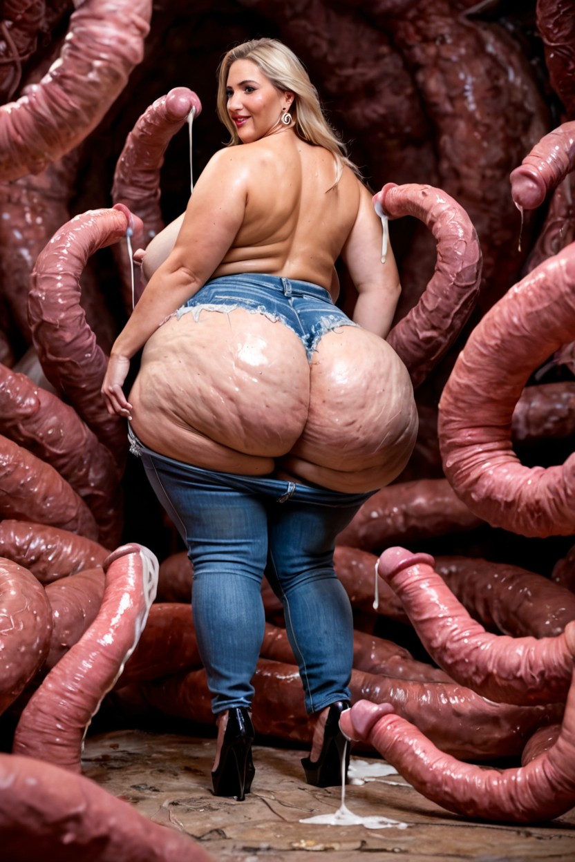 Mega Fat Tits, Hyper Voluptuous Milf, Extremely Saggy Tits BBW AI Porn