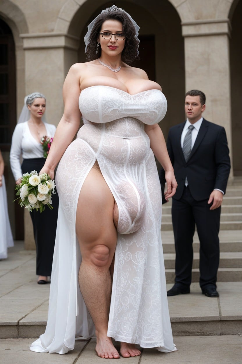 Big Belly, Large Long Bulge Through Clothing, Fully Clothed AI Porn