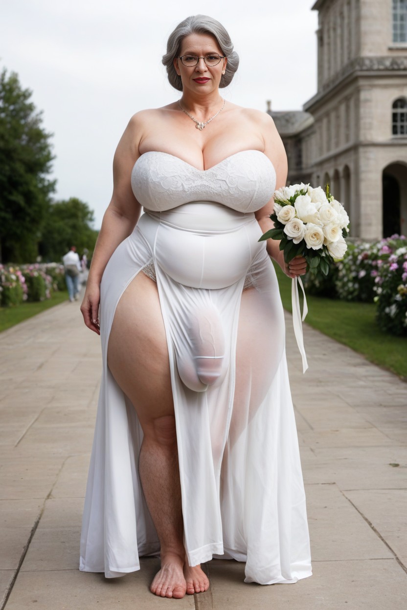 Futanari, Gigantic Saggy Breast, Wedding AI Porn