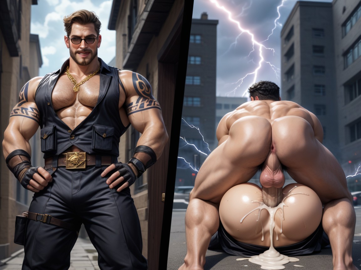 Anal Sex, Glowing Eyes, Blushing Pornografia gay com IA
