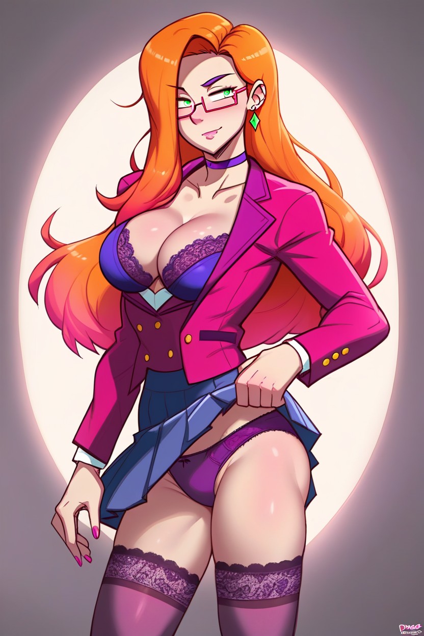 Leg Cross, Primer Plano, Ginger Hair Hentai IA