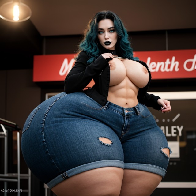 Steroid Ghetto Booty, Botox Lips, Seductive Expression AI Porn