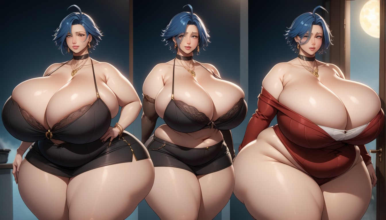 Thick Thighs, Breast Expansion, Best Face BBW AI Porn