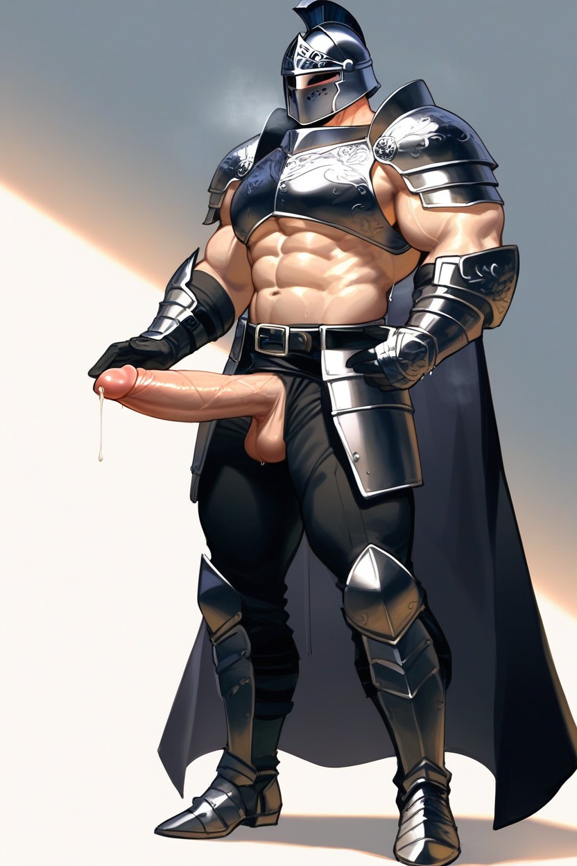 Tall Height, Muscular Body, Six Pack Abs Imprinted On Armor Porno IA Gay