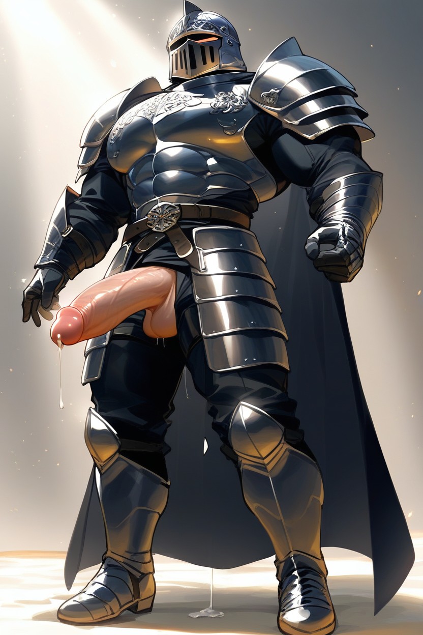 Black Knight Helmet, Looking At Viewer, Front Side View AI Gay Porn