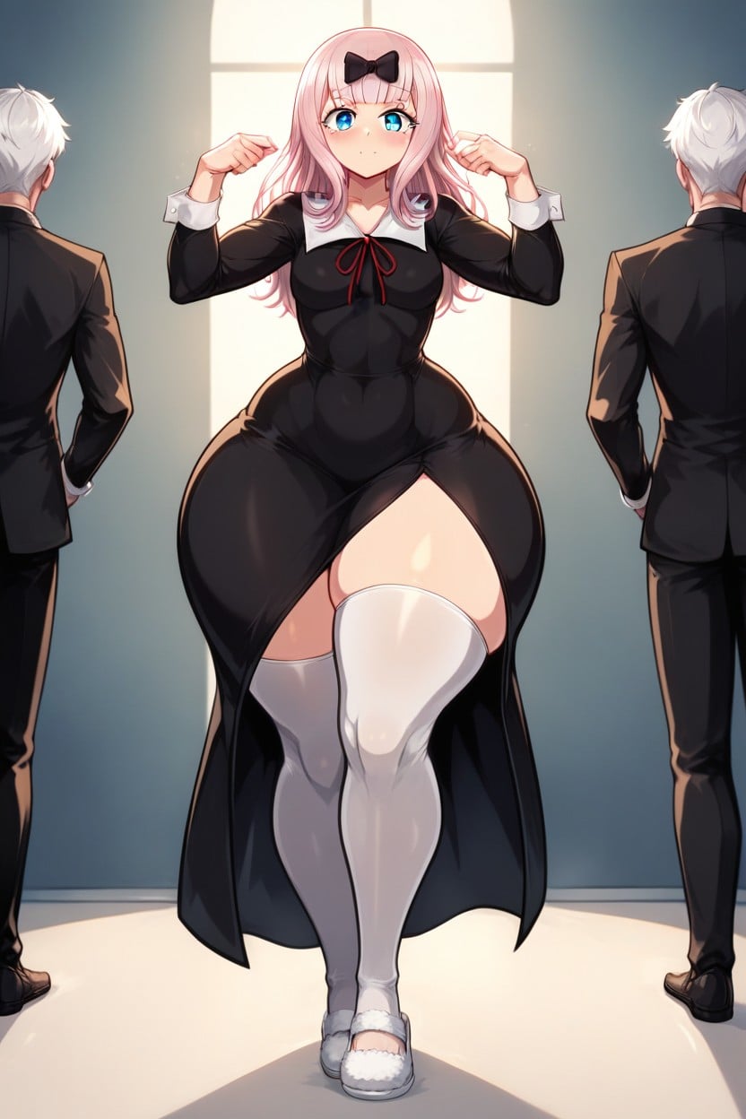 Small Breasts, Null Art Style, White Stockings AI Porn