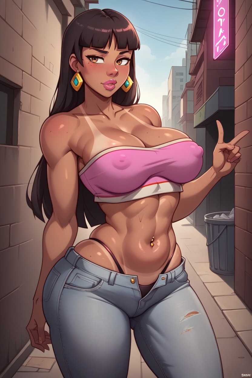 Unzipped Pants, Plumped Butt, Posters On Walls Hentai AI Porn