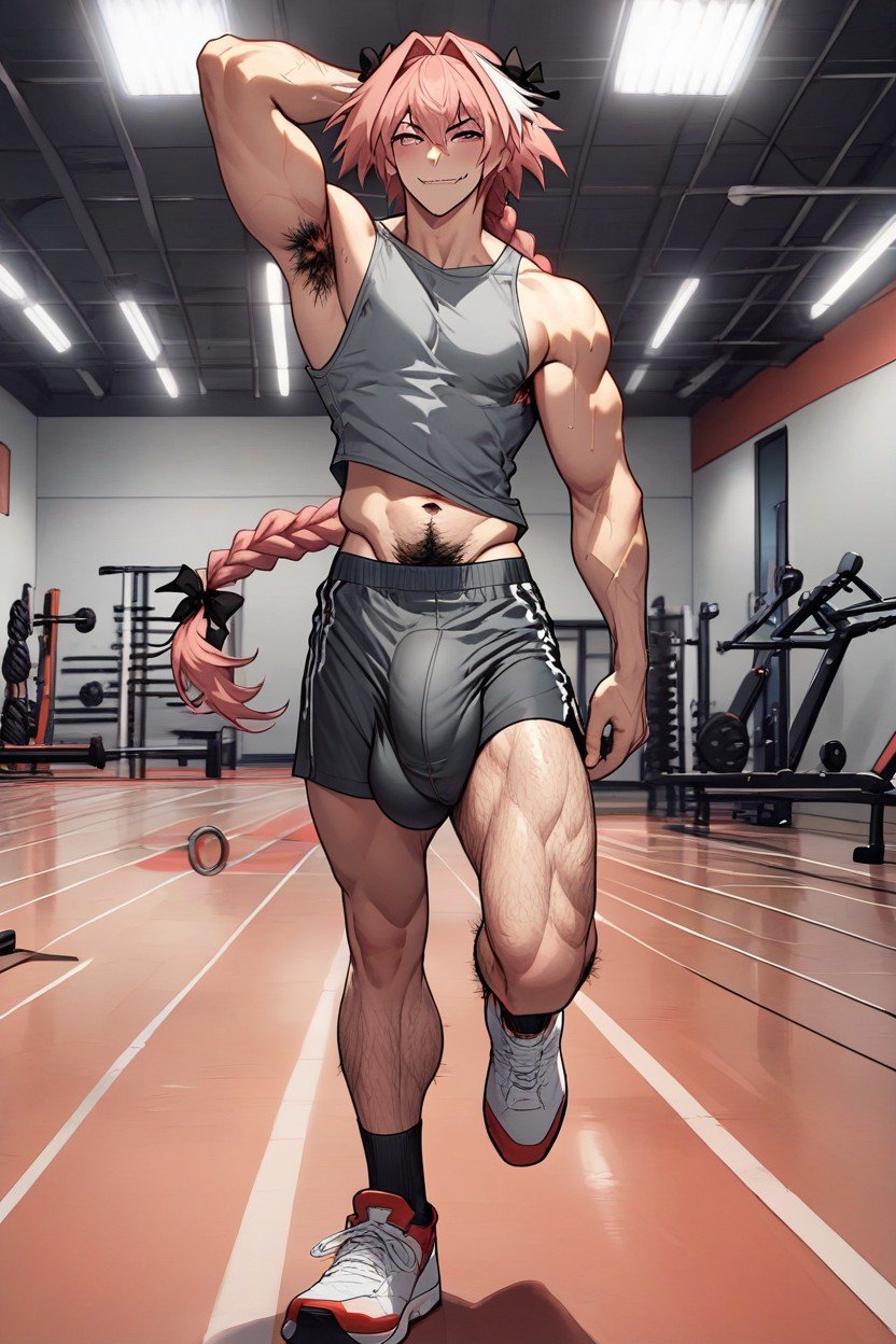 Astolfo, Gym, Massive Balls 게이 AI 포르노