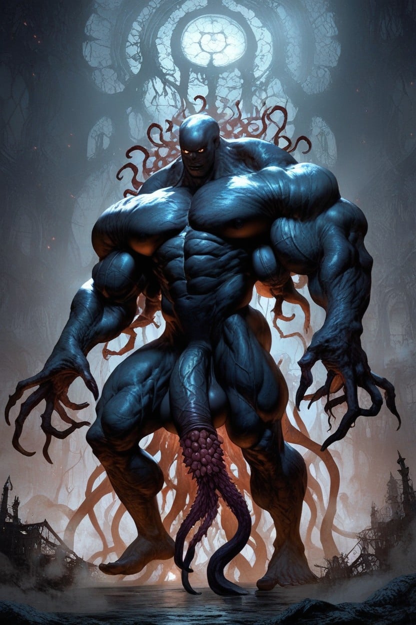 Huge Square Jaw, Gigantic Pectorals, Big Hands And Feet AI Gay Porn