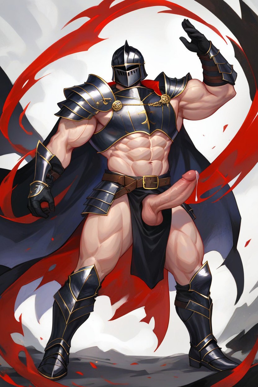 Legs Apart, Light Skin Penis, One Knight AI Gay Porn
