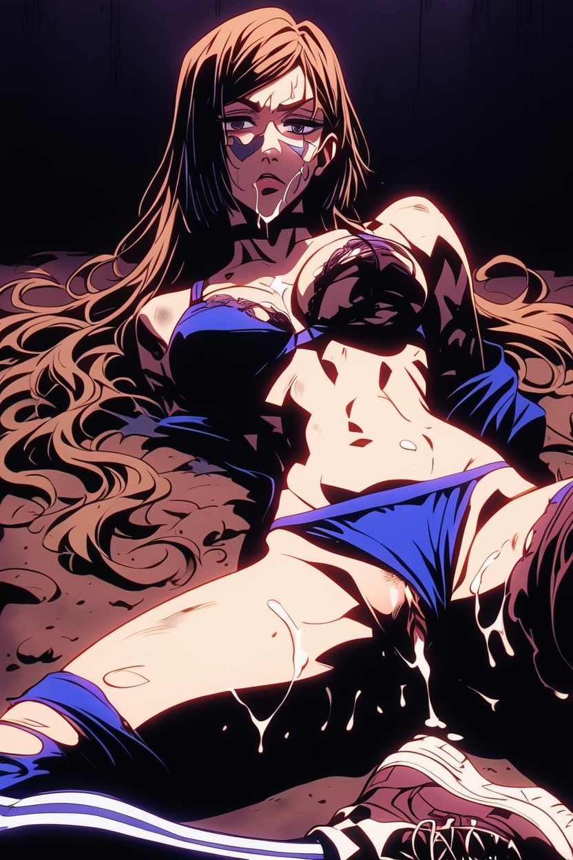 Delgada, Torn Bra, Man Without Face Hentai IA