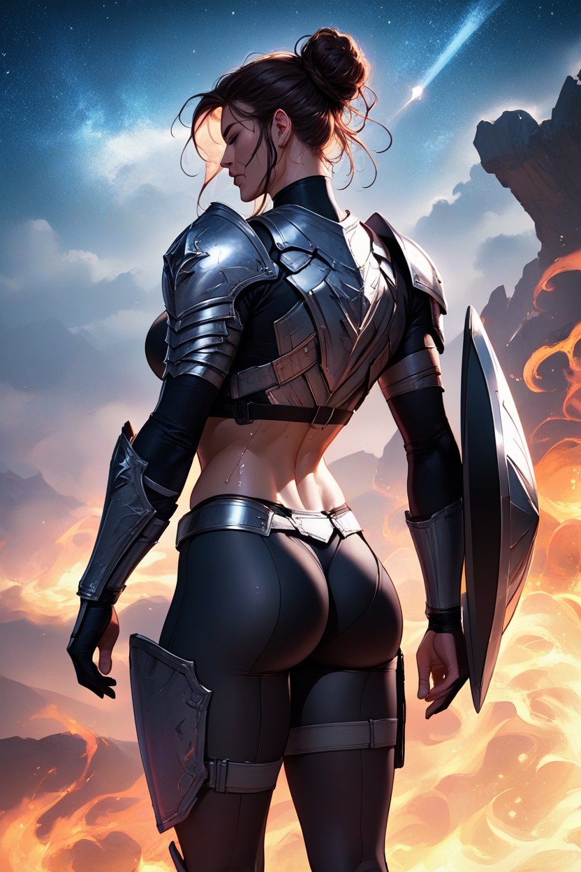 Holding Spartan Swords, Break, High Resolution AI Porn