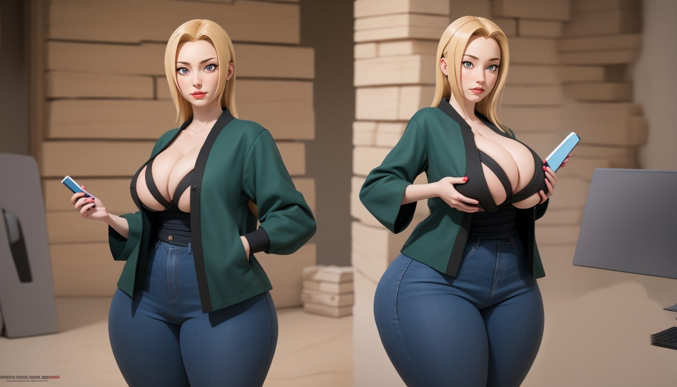 Standing, Absurdly Hyper Giant Mega Fat Ass, Asian Hentai AI Porn