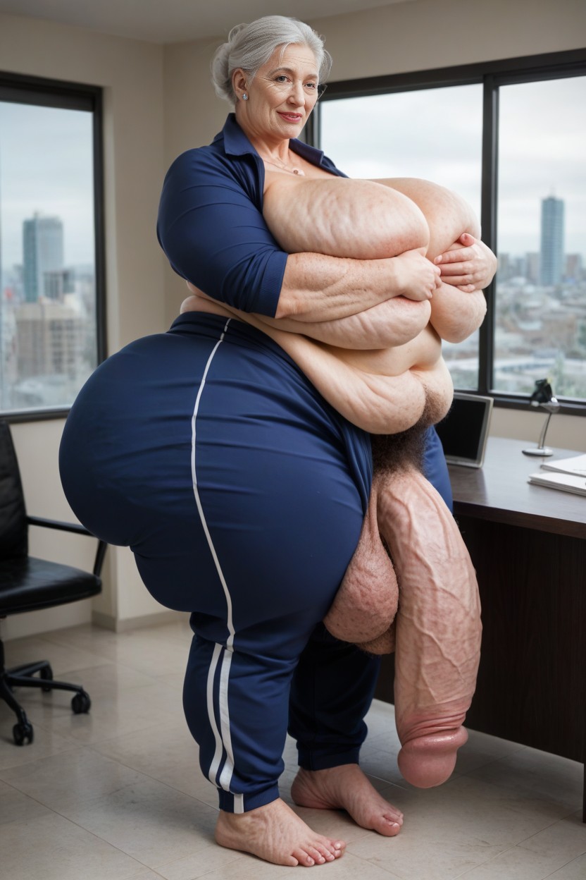 Extreme Cellulite, Massive Bulge, Extremely Large Ass AI Porn