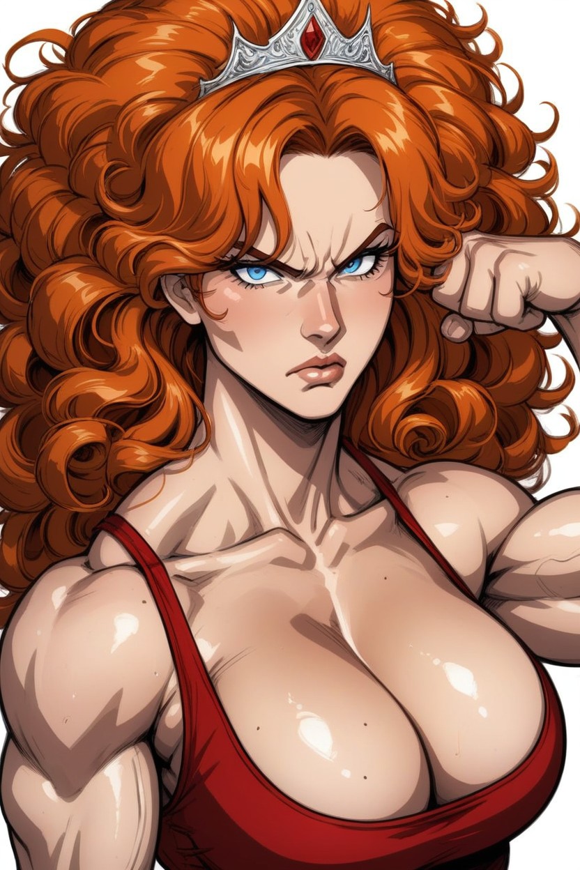 Curly Bangs, Angry, 50+ AI Porn