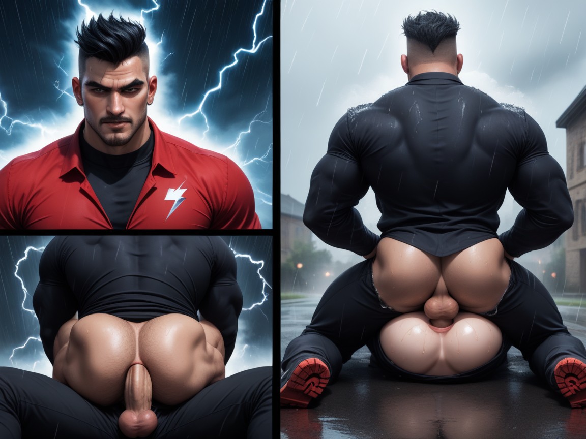 Mating Press, Large, Raining AI Gay Porn