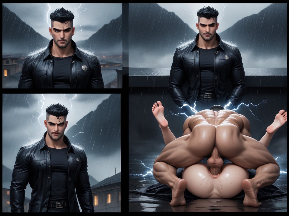 Breath Syncing With Thunder His Mouth Hovered At My Throat, The Thunder God You Summoned, Mating Press AI Gay Porn