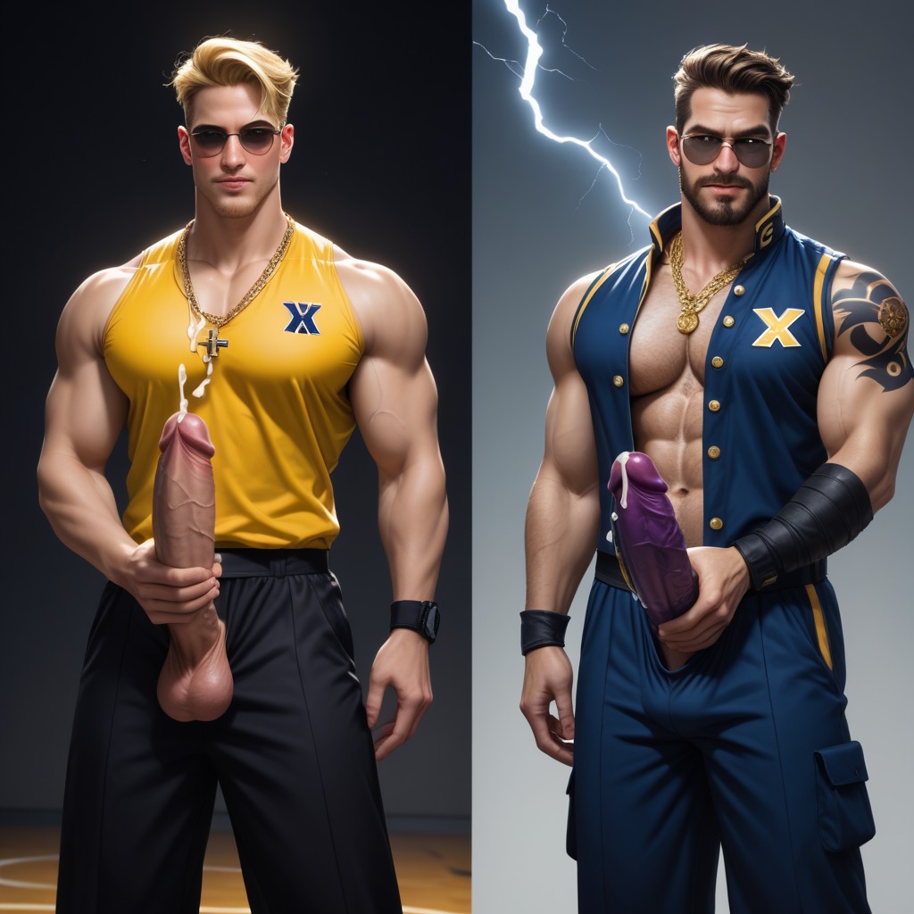Cock Looks Like Vibrating Dildo, Large, Bbc AI Gay Porn