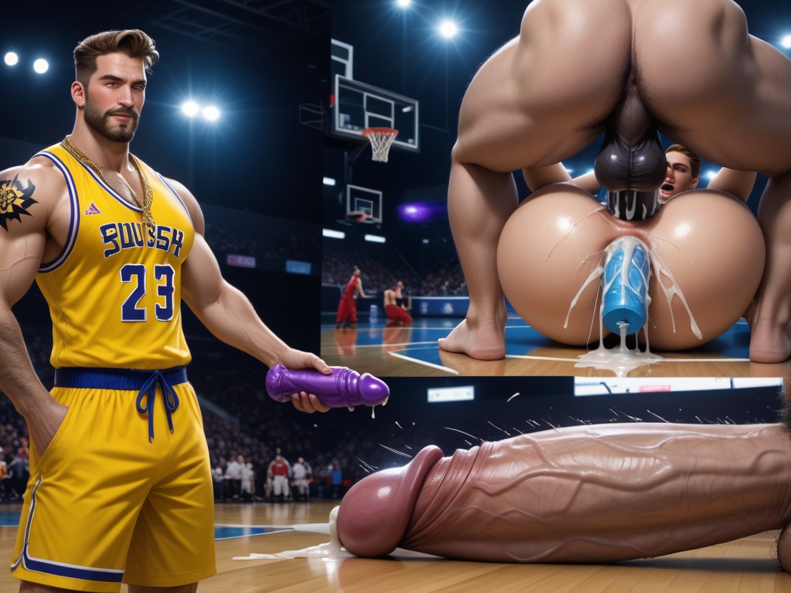 Glowing Eyes, Large Glowing Fleshy Purple Cock, Boyish Charm AI Gay Porn