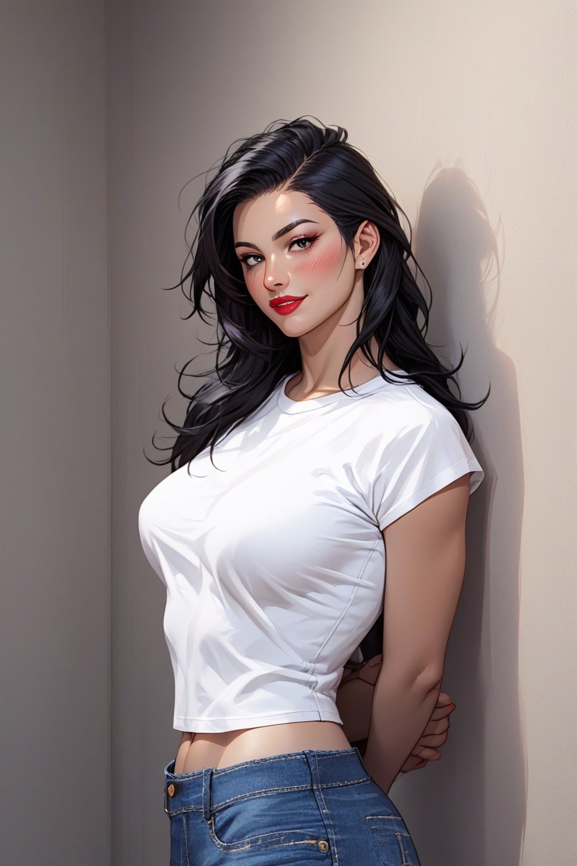 Has Lip Gloss, Beautiful Face, Big Round Ass AI Porn