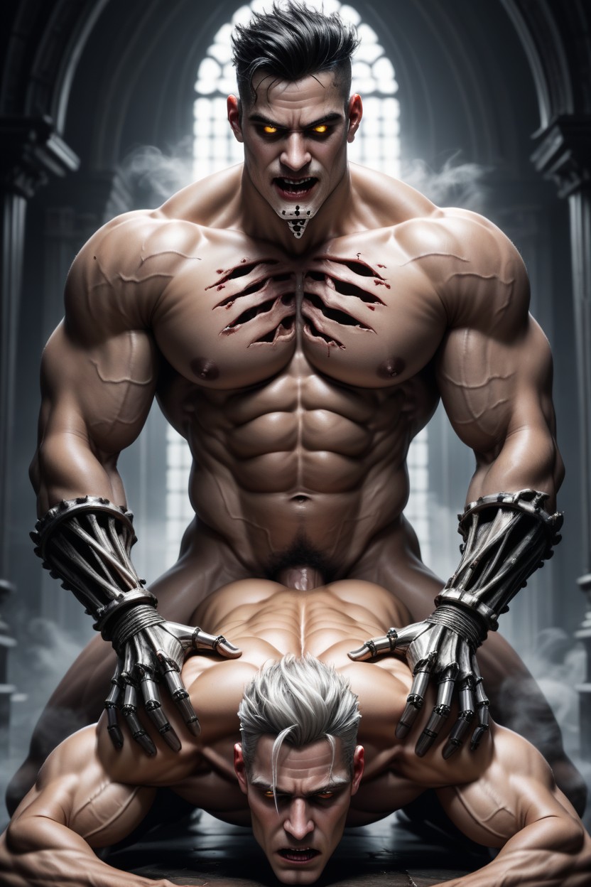 Erect Penis, Glowing Veins, Gay Anal Sex AI Gay Porn