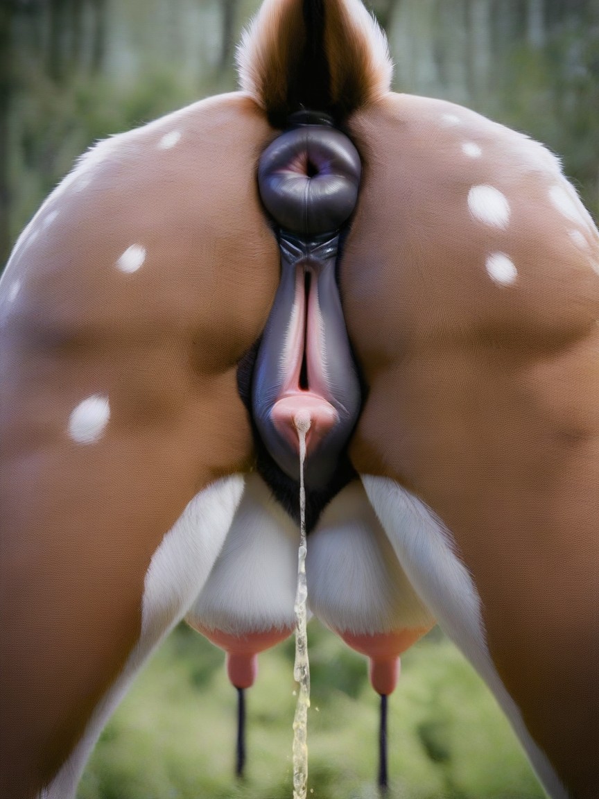 Pee, Puffy Anus, Wet Pussy Furry AI Porn