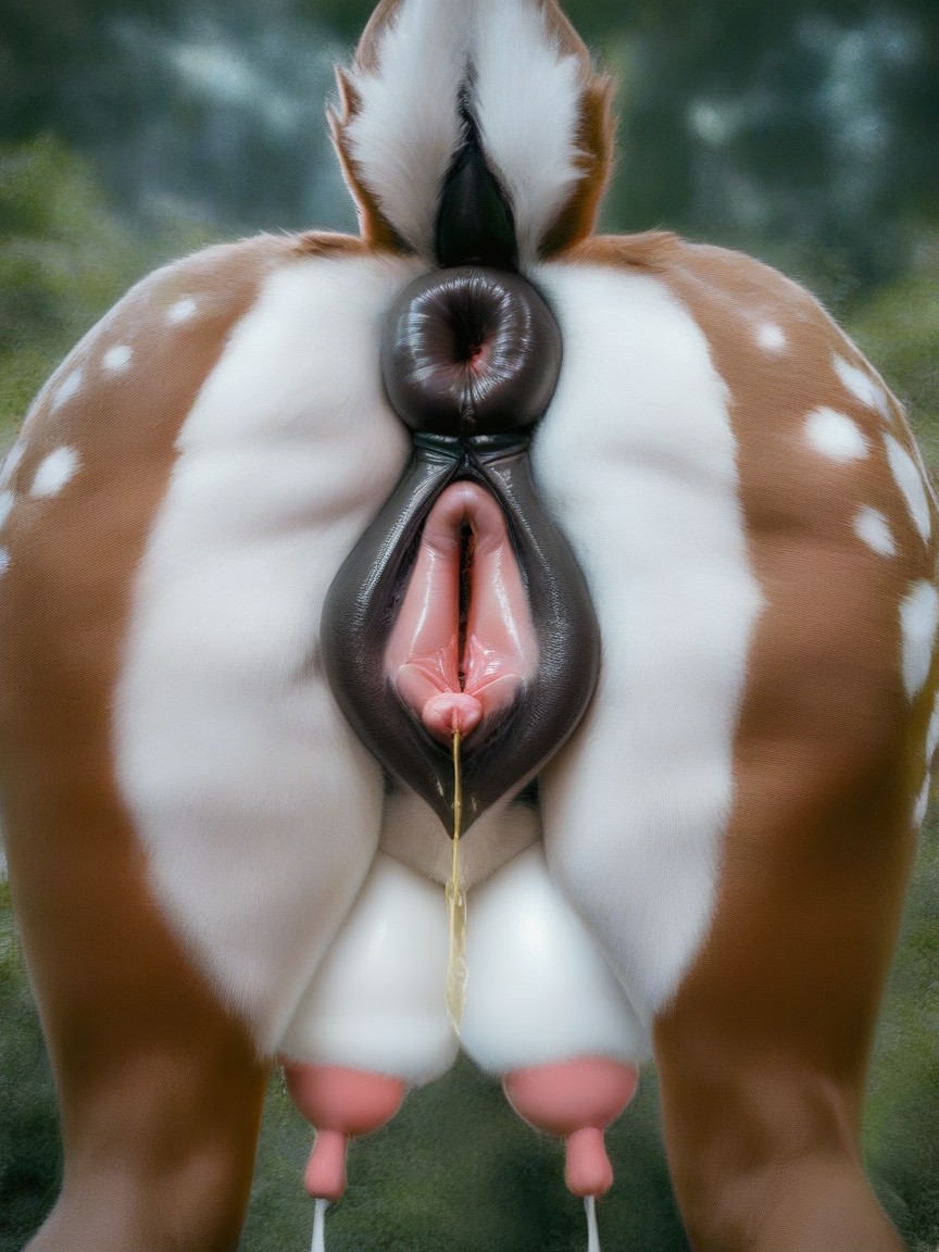 Oversized Pussy, Horny, Looking At Viewer Furry AI Porn