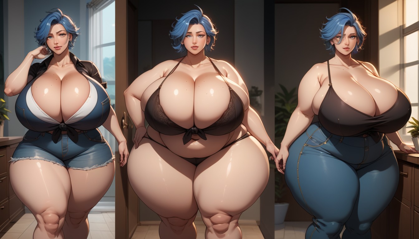 Hyper Fat, Thick Thighs, 18+ BBW AI Porn