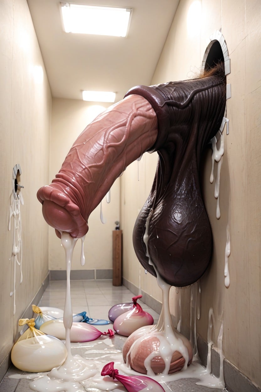 Hyper Minotaur Penis, Veiny Balls, Black Penis AI Porn