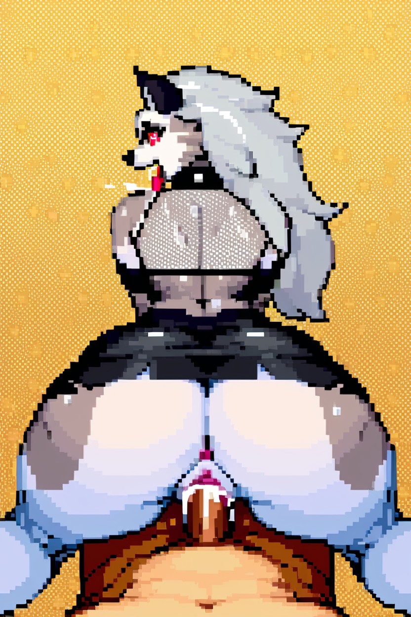 Ahegao, Sitting On Cock, Sweaty Furry IA