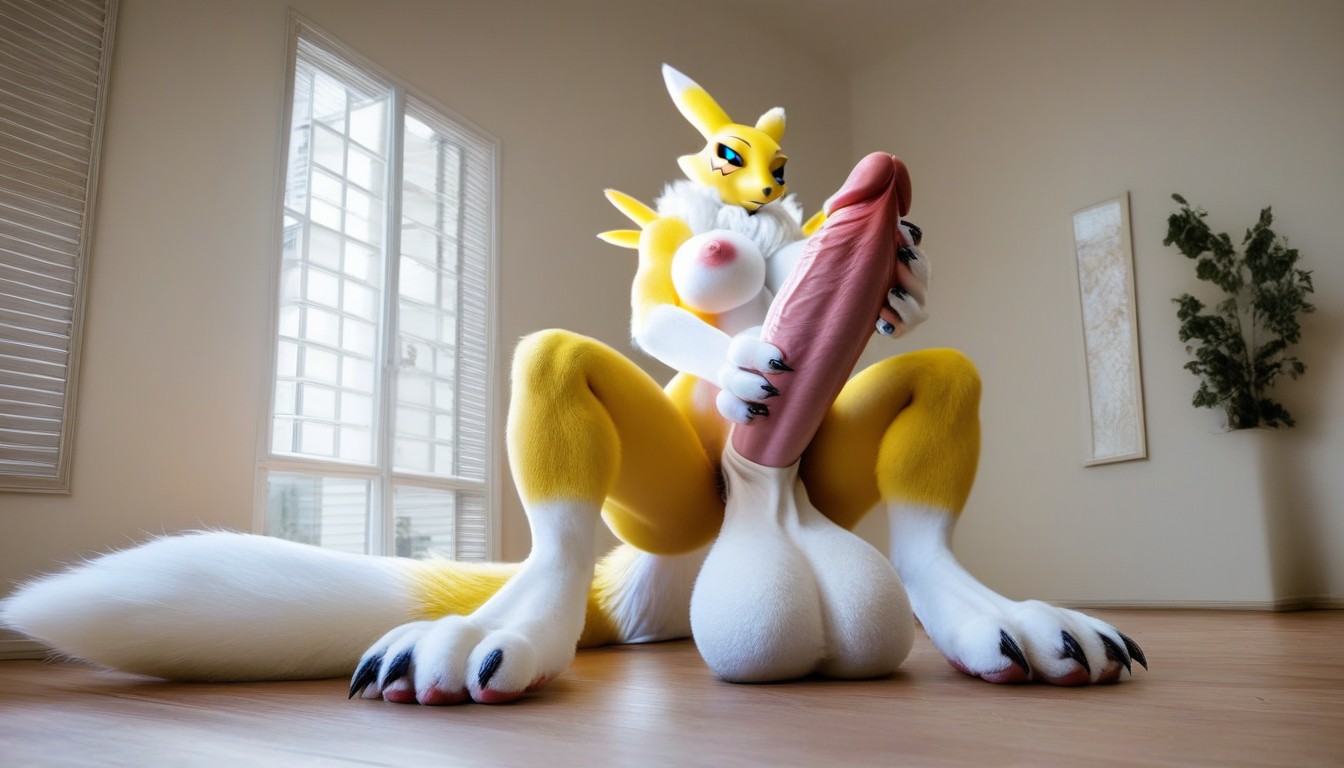 Seductive Look, Penis Is Too Big, Impossibly Gigantic Girthy Penis Furry AI Porn