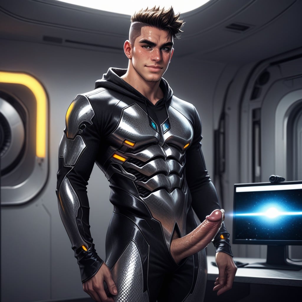More Adornment Than Transformation, And Reverent Of The Human Form, Smiling Mouth Open AI Gay Porn