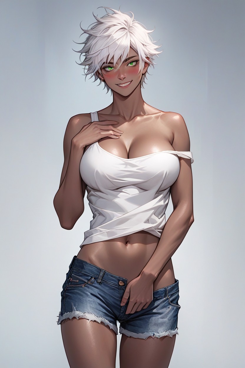 Perfect Eyes, Detailed Face, Rounded Breast Hentai AI Porn
