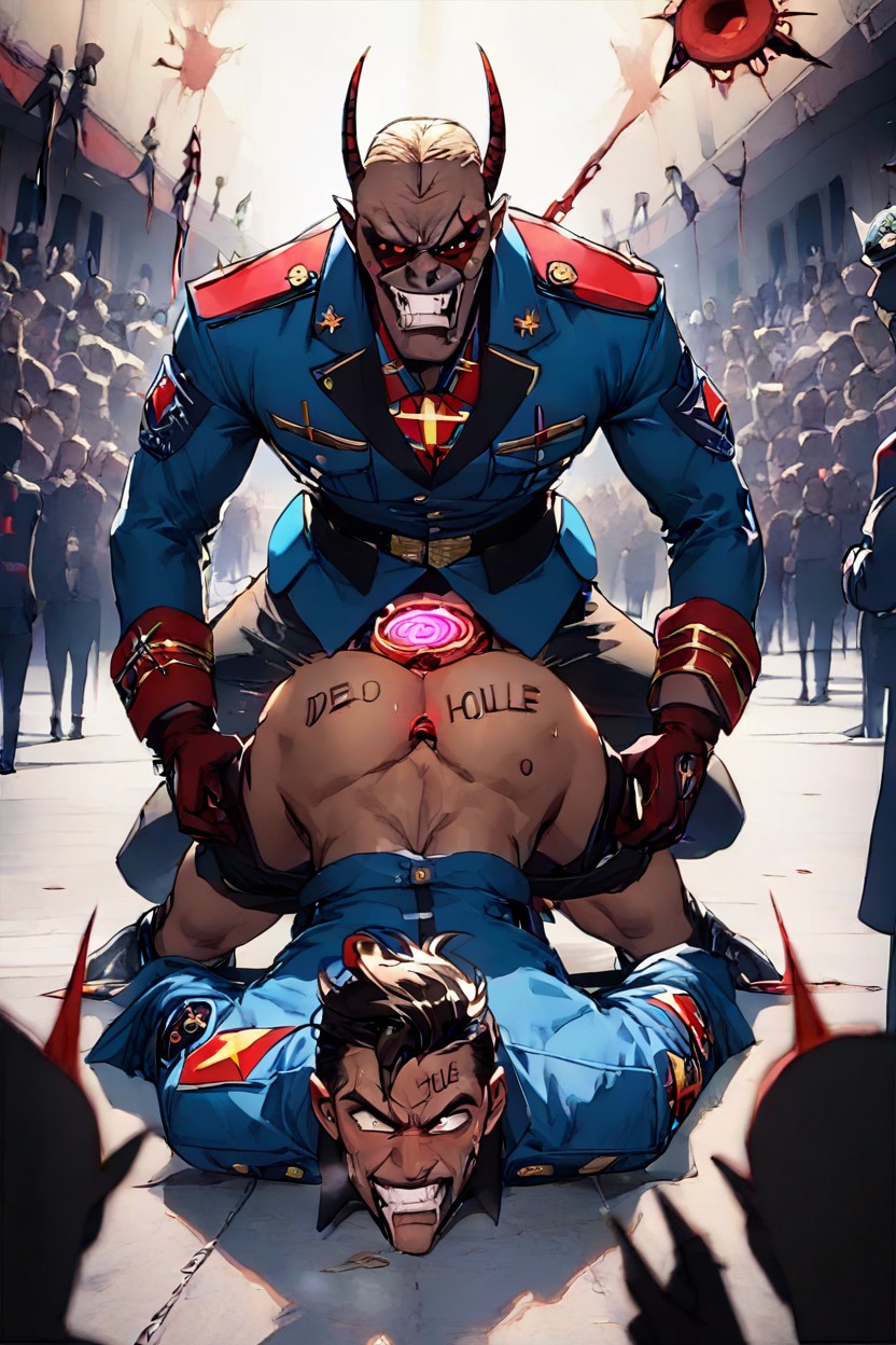 Crowd, Military, Dom Bottom AI Gay Porn