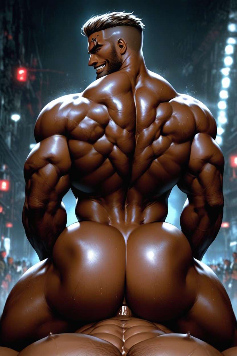 Bottom Taunting Top, Deadly Hole, Smug Expression AI Gay Porn