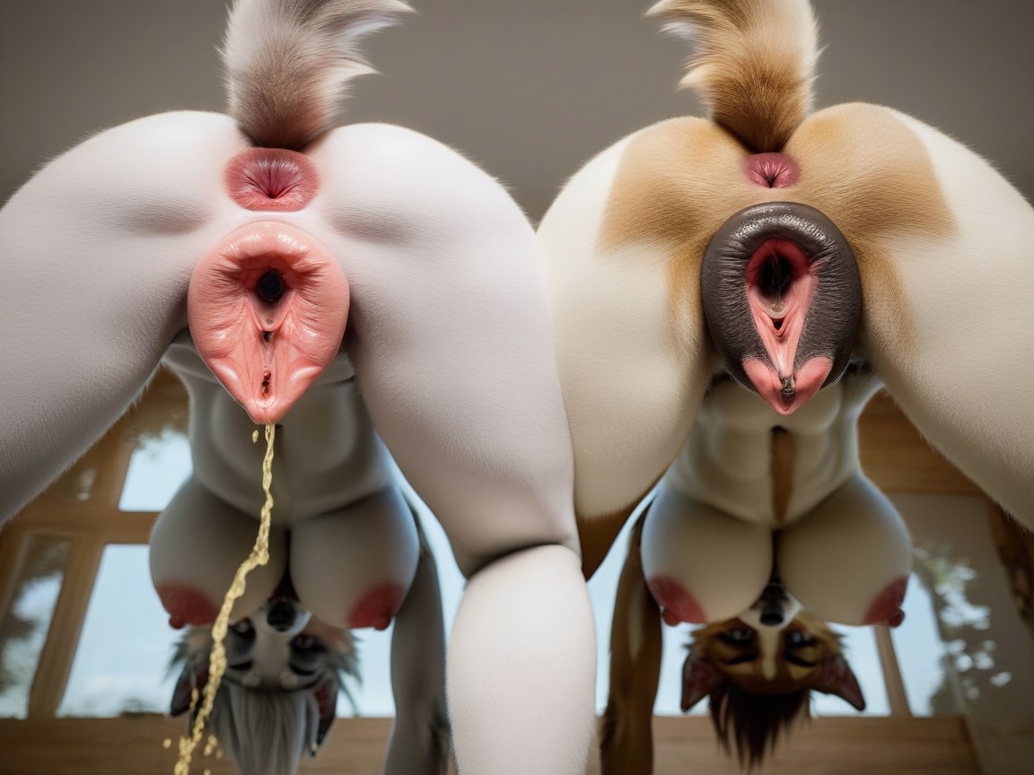 Big Clitoris, Urethra, Large Breasts Furry AI Porn