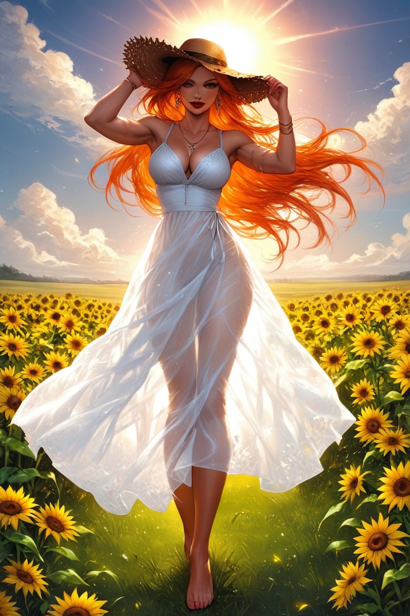 18+, Transparent Dress, Field AI Porn
