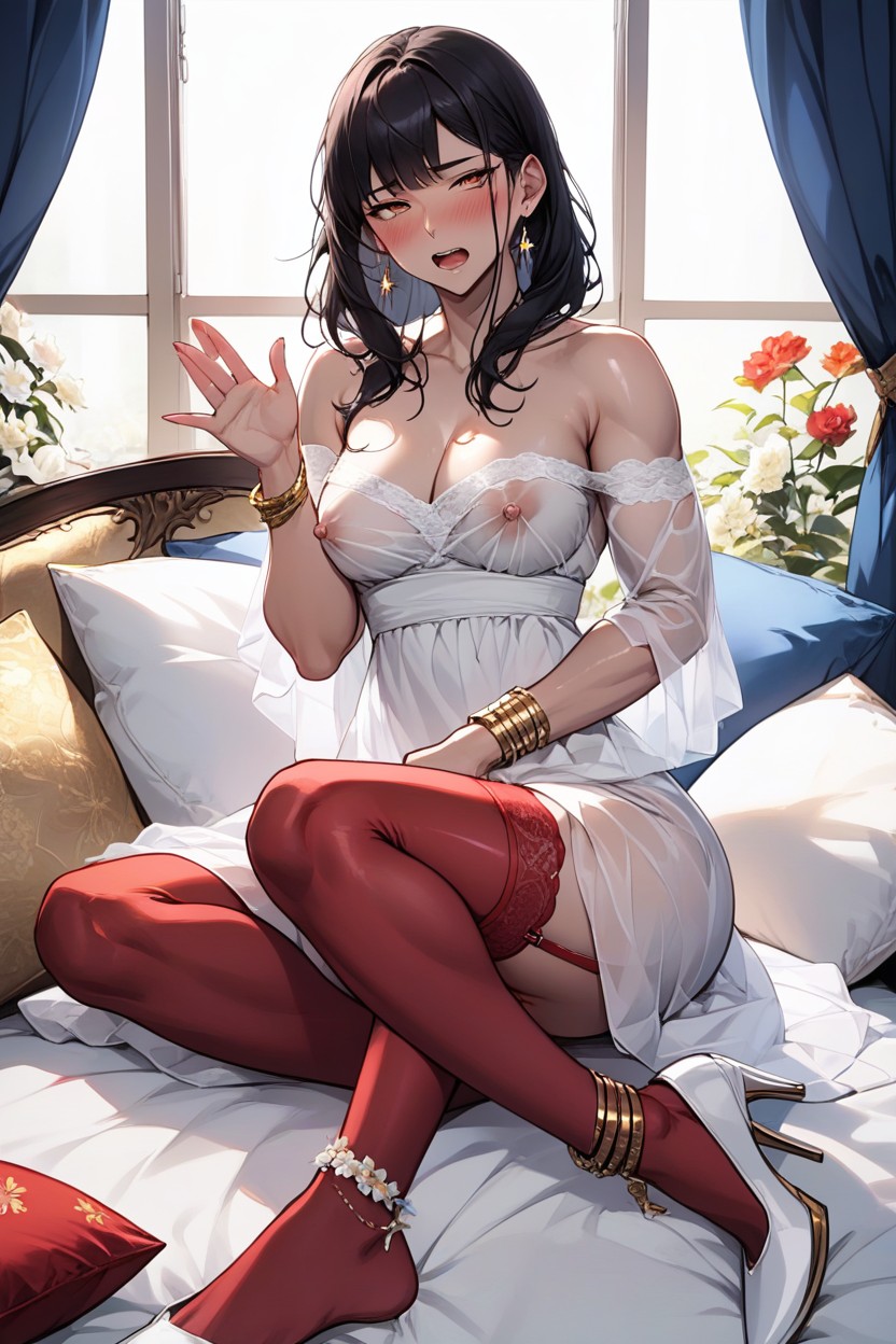 Muscular, Detailed Face, Gold Anklets Hentai AI Porn
