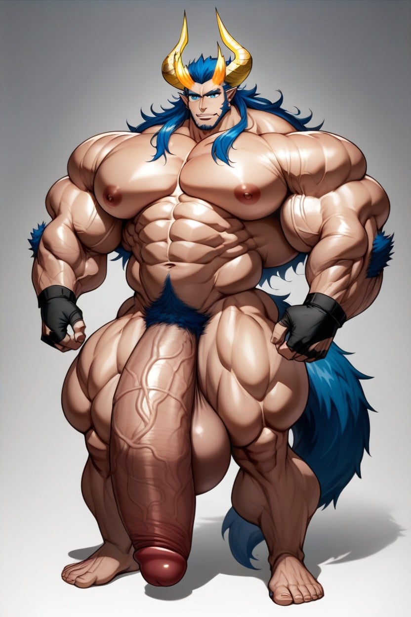 Hyper Girth, Veiny Hyper Muscles, Flaccid Extreme Hyper Cock AI Gay Porn
