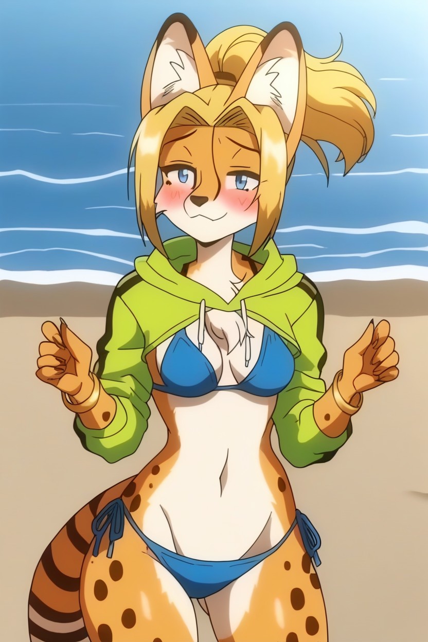 Beach, 18+, Small Breast Furry AI Porn