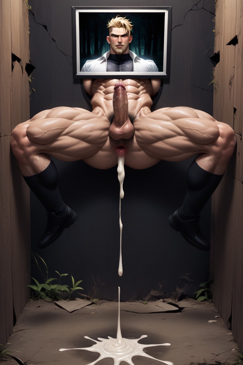Distorted Shadows, Fit, Round Bubble Butt AI Gay Porn