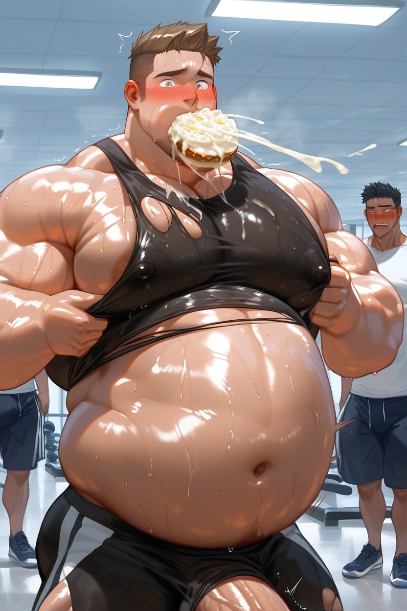 Belly Growth, Gainer, Gym AI Gay Porn