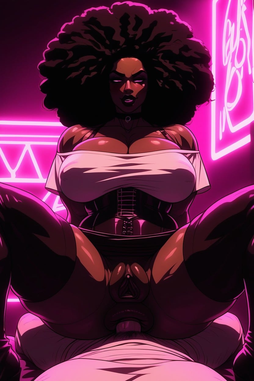 Muscles, Puffy Pussy, Belly Folds Porno ebony IA