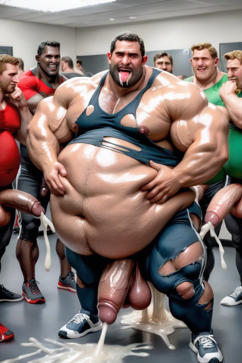 Gaining, Hyper Growth, Kissing AI Gay Porn