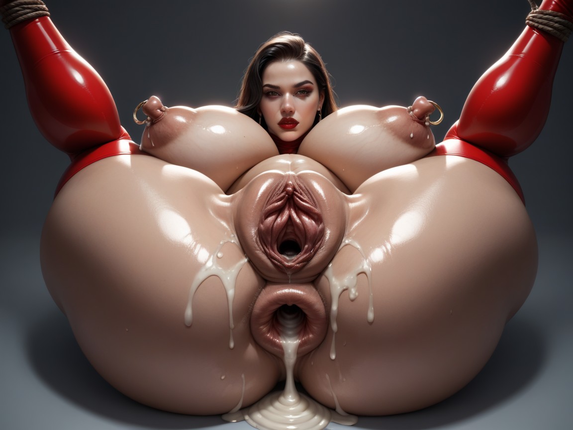 Thick Thighs, Simple Dark Grey Background Setting, Ultra Hd AI Porn