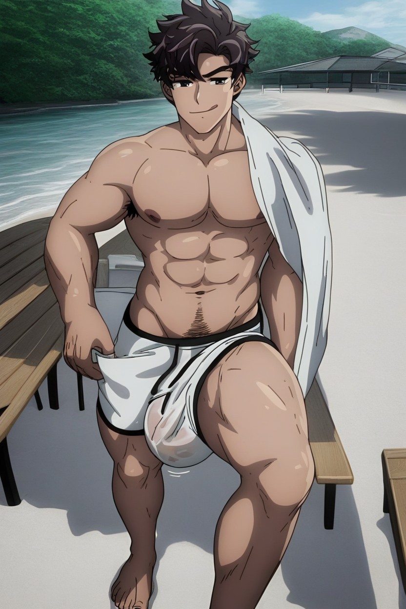 Cocky, High Detailed, Open Shirt Porno gay IA