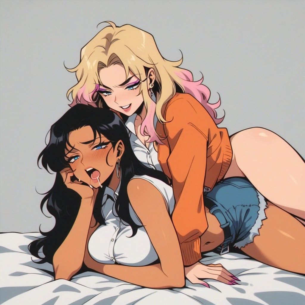 Fit, Leather Jacket, Black Hair Hentai KI Porno