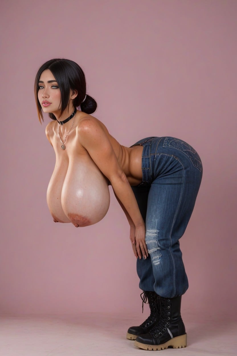 Tanned Skin, Low Hanging Buns, Beautiful Woman AI黃片