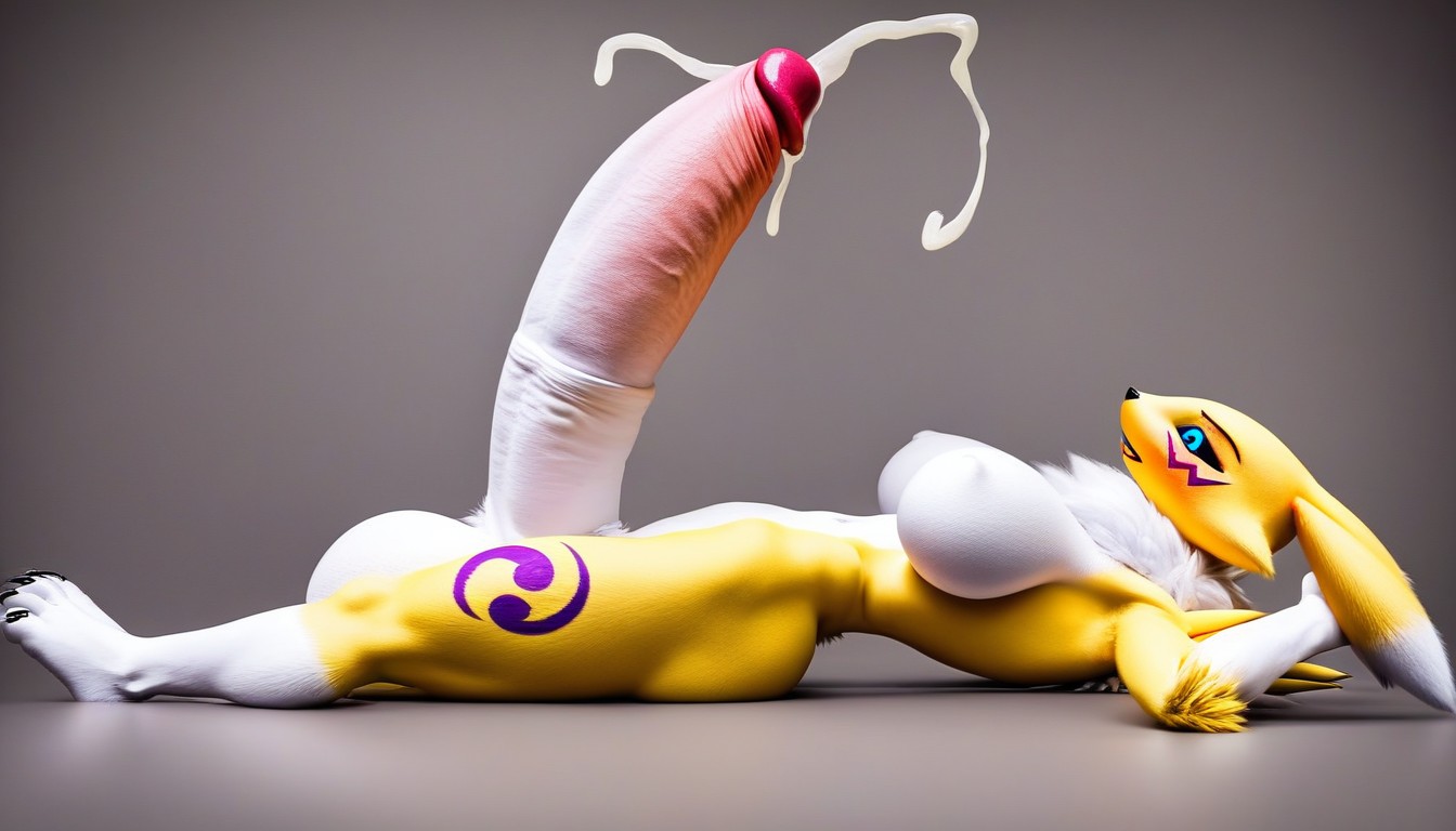 Paws Visible, Huge Cock, Cock Bigger Than Body Furry AI Porn