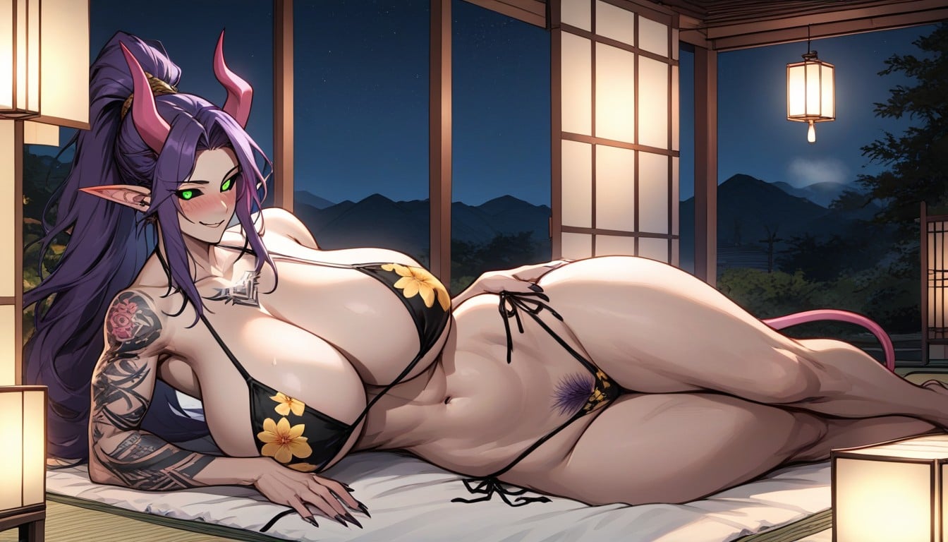Impossibly Large Breasts, Delicate Facial Features, Enormous Natural Breasts AIポルノ